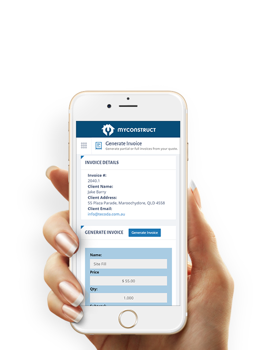 Construction invoicing software